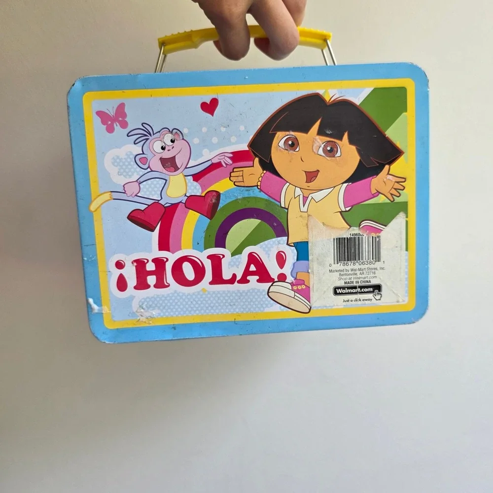 Vintage Dora the Explorer Metal Lunch Box Y2K 2007 Nickelodeon Kidcore Nostalgic